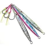 Capt Jay Fishing Saltwater jigs Speed Jigging Slow Pitching Lures,Vertical Artificial Jigging Lure Fishing jigs (200g-Multi Color SRB (Pack of 3), 200g)