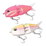 Glide Bait for Bass Fishing - Slow Sinking Swimbait Lure with Double Hook - Topwater & Deep Water Fishing Lures Kit,Ideal for Freshwater and Saltwater(2 Pack)