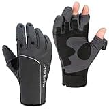 BASSDASH WintePro Insulated Fishing Gloves Water Repellent with Fleece Lining Cold Weather Winter Gloves for Men Women Ice Fishing Hunting Photography Hiking