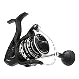 PENN Pursuit IV Inshore Spinning Fishing Reel, Size 4000, HT-100 Front Drag, Max of 15lb, 5 Sealed Stainless Steel Ball Bearing System, Built with Carbon Fiber Drag Washers,Black/Silver