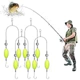 Double-Hook Reverse Bottom Rig, Fishing Double Hooks, Swimming Bait for Freshwater Saltwater, Single Line Double Hook Bottom Fishing Rig, Fishings Lures for Beginners Amateurs (4pcs)
