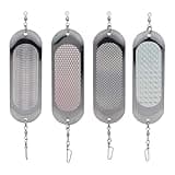 lasuroa 4pcs Trolling Flashers, Reflective Spinnerbait Fishing Lures 360° Rotatable Salmon Trolling Flashers Must-Have Trout Flasher for Fishing Enthusiasts Supplies