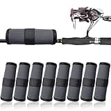 8 Pack Fishing Lure Covers，6" Lure Shield Fishing Lure Cover，Lure Wraps for Fishing Rod，Fishing Hook Bait Covers (Gray)