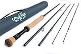 Moonshine Rod Company Fly Fishing Rod with Carrying Case and Extra Rod Tip Section Fast Action, The Outcast II, 12wt, 9'