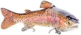 7" RF Glider Glide Bait Bass Musky Striper Fishing Big Lure Multi Jointed Shad Trout Kits Slow Sinking (Rainbow Trout Injured)