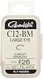 Gamakatsu C12-BM Large Eye Fly Hooks, No. 26, 20 Pieces, NS Black 67215