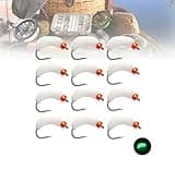 1 Dosen - #10 Bh Rubber Grub - Fishing Gear and Equipment - Fly Fishing Accessories Crankbait Supplies Worms Bait Kit - Trout Crappie Lures or Jigs - Swimbait for Freshwater Saltwater Top Water