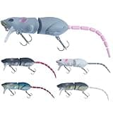 5Pcs Rat Fishing Lure Artificial 2.36" Mouse Lures 3D Lifelike Fishing Lures with Treble Hook Multi Jointed Fishing Bait Rat Lure Fake Bait Weird Fishing Lures for Freshwater Saltwater Bass