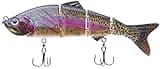 REAL FISH 4.5" Rainbow Trout Injured Multi Jointed Swimbait Bass Fishing Lure Bait Hard Slow Fast Sinking Life Like Big Gizzard Shad Minnow Bluegill (4.5")
