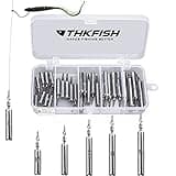 THKFISH Fishing Weights Fishing Sinker Drop Shot Weights Fishing Weights Kit Drop Shot Rig Fishing Weights A-Slender Shape 28pcs