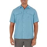 Guy Harvey Men's Short Sleeve Performance Fishing Shirt, Heather Bonnie Blue, Medium