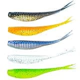 Artificial Perch Soft Baits Soft Fishing Lures Soft Paddle Tail Fishing Swimbaits Lures 100PCS,2.76 Inchs Fishing Baits