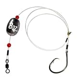 Rite Angler Weighted Grouper Rig – Offshore Saltwater Fishing Setup with Circle Hook and Egg Sinker for Deep Drop, Bottom Fishing, Snapper, Grouper, and Tarpon – Pre-Tied Pesca Agua Salada Rig (8oz)