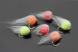 Tigofly 30 pcs/lot 3 Colors Nuke Egg Fly Glo Bug Steelhead Fly Fishing Flies Lures Size 8# (Assorted)