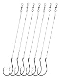 YVUDW Circle Hook with Steel Wire Leaders for Fishing Saltwater 30pcs Circle Hooks Rigs Steel Leader with Circle Hook Catfish Rig