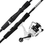 KastKing Crixus Fishing Rod and Reel Combo, High Performance Spinning & Baitcaster Combo, IM6 Graphite 2Pc Blanks, Zirconium Oxide Rings, SuperPolymer Handle, Lightweight Reel with Aluminum Spool