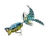 Arbogast Hula Popper 2.0 Topwater Fishing Lure with Feathered Treble Hook and Crackle Pattern Body, Freshwater Fishing Gear and Accessories, 2", 3/8 oz, Blue Kill, (G761-537)