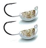 Sheepshead Jig, 2 Pack, Standup Style Jig, Saltwater Fishing Jig, Ultra Tough Powder Coat Finish with 2X Hook, 1/2-2oz Sizes, Multiple Colors, Made in The USA (1oz, White Crab)