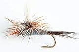Blue Wing Olive Adams Parachute Dry Fly - Natural and Purple - 6 Pack (Natural, #22)
