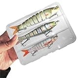 Multi Jointed Swimbaits Fishing Lure for Bass Trout Perch, Segmented Fishing Bait with Hooks for Freshwater and Saltwater, Slow Sinking Lifelike Crankbaits Fishing Family Gear Gifts for Men