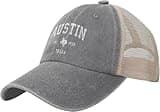 Vintage-Austin-Texas-Gifts-Gifts Men Mens Womens Sun Hat Baseball Caps Golf Cycling Fishing Sports Running Hat Black
