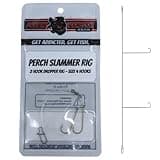 Fishing Addiction Gear Perch Slammer Rig - 2 Hook Dropper - Fly Rig (Naked - No Beads, 4)