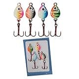 Laxygo Ice Fishing Jig Set Fishing Bait Lures Kit Jig Head Hook Set for Panfish, Pike, Walleye, Perch and Crappies... (Type-D-4pcs)