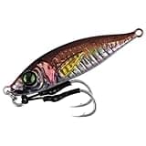 Slow Pitch Fishing Jigs Saltwater Fishing Lures 3D Colors Jigging Lures Glow Offshore Sinking Metal Jigs with Butterfly Assist Hooks for Tuna Kingfish