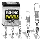 Fishing Swivels - Fishing Gear and Equipment - Fishing Tackle – Fishing Stuff for Fishing Lures - Fishing Equipment Saltwater Fishing Gear -Fishing Hooks Clip - Fishing Snap Swivels - Fishing Supplies