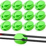 Blueweenly 12 Pcs Portable Silicone Fishing Pole Rod Holder Clips Fixed Ball 5 Holes Rubber Fishing Pole Puller Clips Silicone Rod Holder Straps for Travel Ground Car Bike(Green)