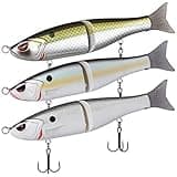 Bassdash SwimShad Glide Baits Jointed Swimbait Bass Pike Salmon Trout Muskie Fishing Lure,3-Pack