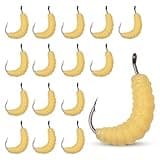 12PCS Soft Plastic Worm Baits for Bass Trout Fishing - Realistic Rubber Grub Lures with Curly Tails, High Sensitivity Bait for Freshwater Saltwater