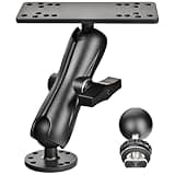 VAUBORTTI Aluminum Fish Finder Mount, Marine Electronic Mount for Boat, C Size 1.5" Ball with T-Bolt Track Base, Compatible with Garmin, Lowrance, Humminbird, Raymarine, for RAM Systems