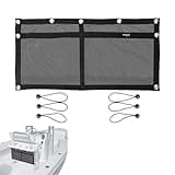 Boat Storage Bag Marine Suspended Storage Comparments Mesh Storage Bag,Boat Seat Organizing Bag,with Elastic Ring (2 Pocket)