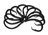 18/0 Big Game Black Forged Straight Circle Hooks 10pk Shark & Swordfish