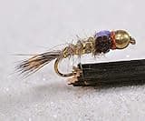 1 Doz - Bead Head Gold Ribbed Hares Ear Flash Back Mayfly Nymph Flies - Mustad Signature Fly Hook (Assortment)