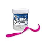 Fat Cow Fishing Jig Strips EEL Tail 5 1/2" x 1/2" - 40X Stronger Than Soft Baits - 8 Baits (Hot Bubblegum)