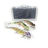 3-Pack Floating Segmented Lizard/Snake Lure for Largemouth Bass, Smallmouth Bass, Musky & Pike; Moves Like a Real Snake