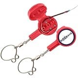 HOOK-EZE Fishing Knot Tying Tool, Fishing Gear for Tying Line to Hooks, Fishing Accessories for Bass & Fly Fishing, Covers Hook on Fishing Rod, Fishing Gifts for Men, Stocking Stuffer, Red