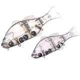 3PCS Unpainted Blanks Bait 5.90in/7.48in GlideBait Swminbait Sinking Rattle Lures DIY Artificial Fishing Lures (AM98A-3PCS)