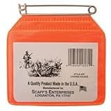 Scaffs Enterprises 5F Plastic Hunting License Holder Fluorescent Orange