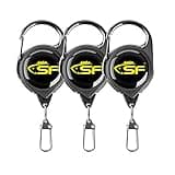 SF Fly Fishing Zinger Retractor Fly Fishing Anglers Tool Gear Combo Steel Cord # 3 Pcs