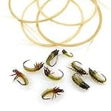 Greatfishing 5 Size Fly Tying Biological Rib Line for Nymph Caddis Pupae Grayling&Trout Fly Fishing Body Rib Grayling Trout Fishing Lures Baits Fly Tying Material