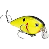 Strike King (HCKVDS1.5SH-535) KVD 1.5 Shallow Squarebill Fishing Lure, 535 - Chartreuse with Black Back, 3/8 oz, Black Nickel Hooks