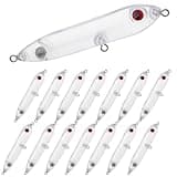Aollerfilery 15PCS Fishing Blanks Lures Kit - DIY Topwater Swimbait & Crankbait Set for Bass, Salmon, Trout - Ideal for Saltwater Freshwater Fishing,Transparent Unpainted Bait Blanks