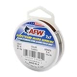 American Fishing Wire Surfstrand Micro Supreme, Bare 7x7 Stainless Steel Leader Wire, 90 lb Test, 0.027" Diameter, Camo, 5m