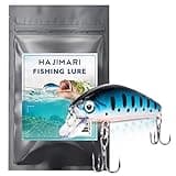 Hajimari Fishing Lures Minnow - ABS Plastic Fishing Lure | Crank Baits for Fishing in Medium-Shallow Water | Lifelike Fresh Water Bass Lures | Bass, Cod, Bream and Trout Lures with Ultra-Sharp Hook