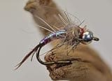 Silver Brass Bead Rainbow Warrior Midge Nymph Fly - 12 Flies - Mustad Signature Hook - Choose Size (Hook #22)