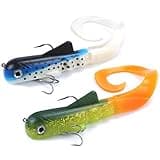 Mizugiwa 12"/30cm 115g Pike Musky Dawg Fishing Soft Bait Lure,Fishing Tackle Pack of 2
