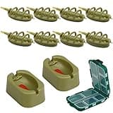 Fennoral 11PCS Carp Fishing Set - Inline Method Feeder with 2 Rubber Mould Accessories